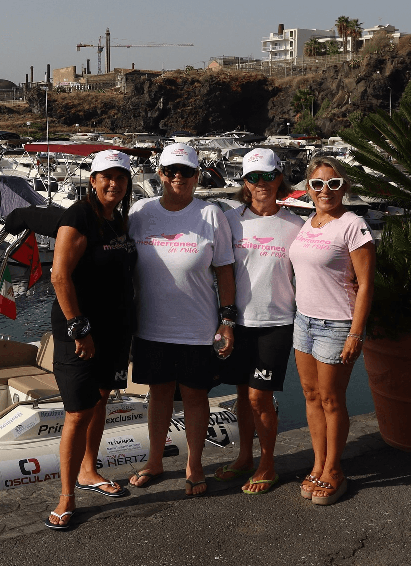 L'equipaggio della seconda edizione - Raid gommone Mediterraneo in Rosa